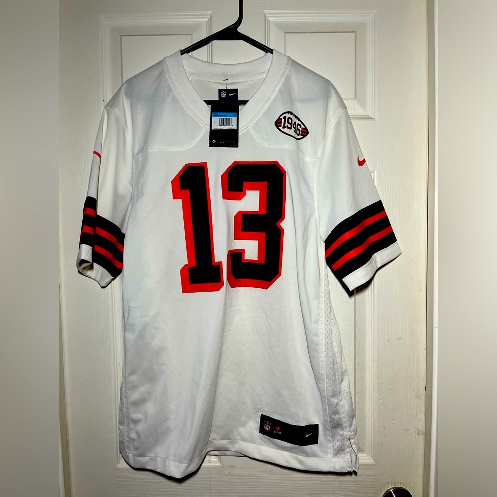 NFL OBJ #13 CLEVELAND BROWNS JERSEY MENS SIZE MEDIUM HAS DIRT SPOTS (CLEANABLE)
